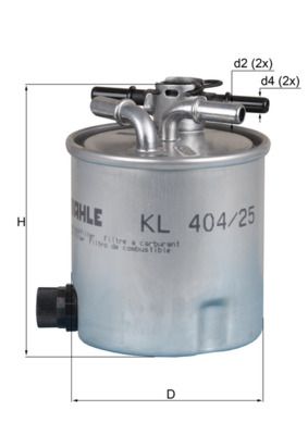 Palivový filtr MAHLE KL 404/25