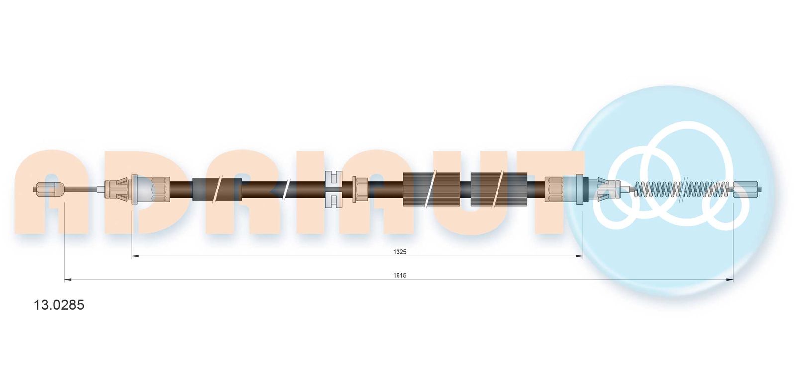 Cablu, frana de parcare ADRIAUTO 13.0285