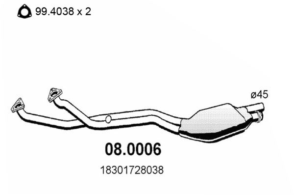 Katalizator ASSO 18301728038
