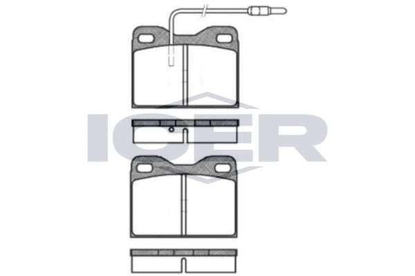 Zestaw klocków hamulcowych, hamulce tarczowe ICER 180458
