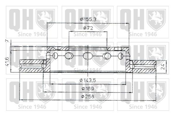 Tarcza hamulcowa QUINTON HAZELL BDC5016