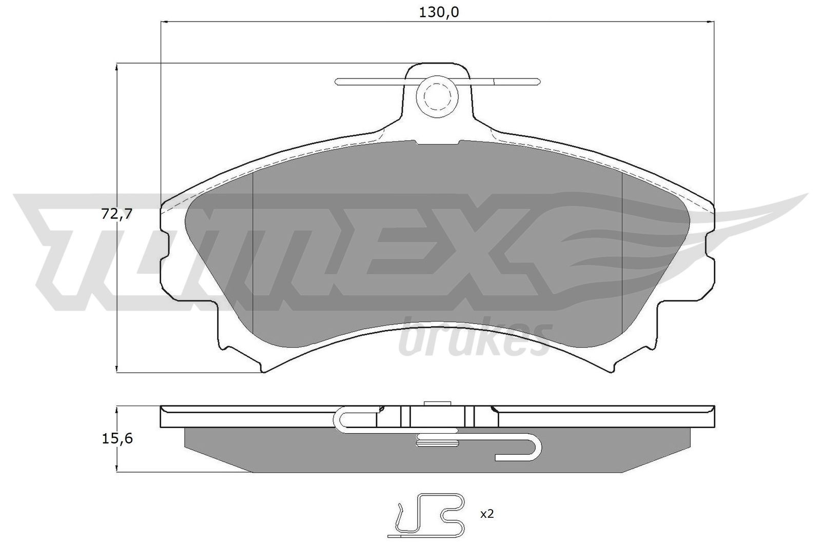 Levně Sada brzdových destiček, kotoučová brzda TOMEX Brakes 11-52