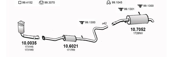 Układ wydechowy ASSO ART32341