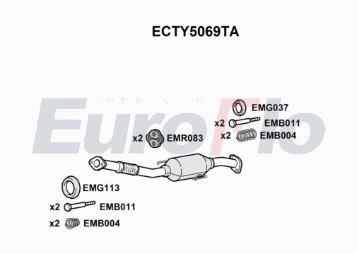 Katalizator EUROFLO ECTY5069TA