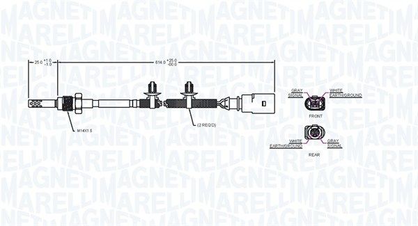 Levně Čidlo, teplota výfukových plynů MAGNETI MARELLI 172000161010