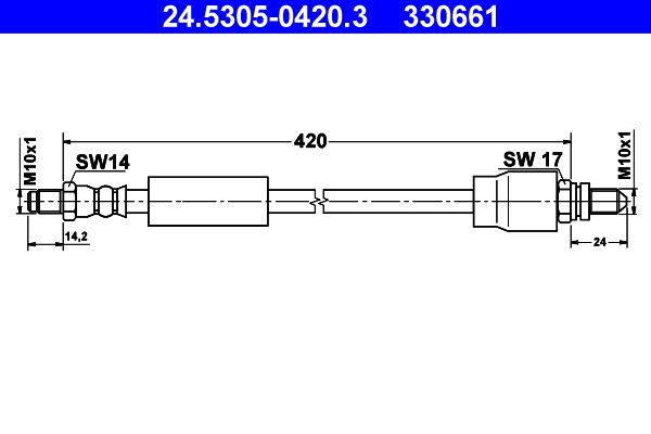 Brzdová hadica ATE 24.5305-0420.3
