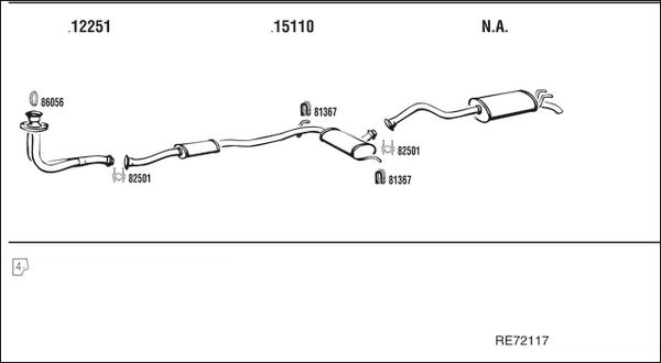 Układ wydechowy WALKER RE72117