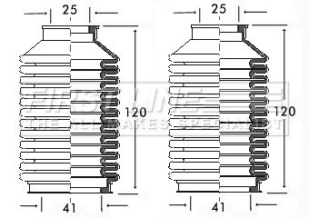 Zestaw osłon, układ kierowniczy FIRST LINE FSG3083