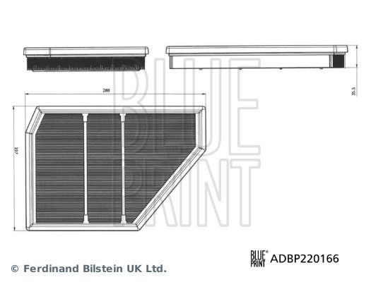 Filtr powietrza BLUE PRINT ADBP220166