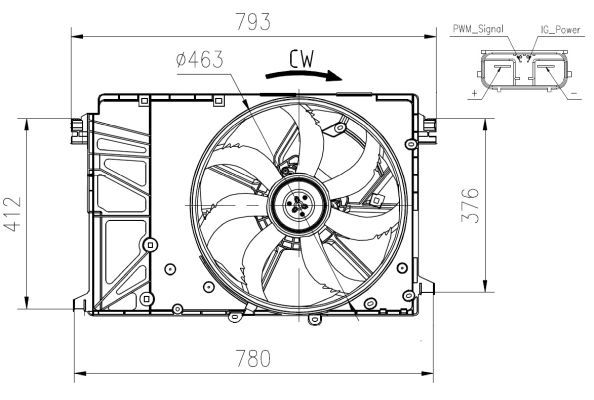 Ventilateur, refroidissement du moteur