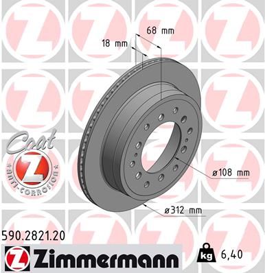 Brzdový kotouč ZIMMERMANN 590.2821.20