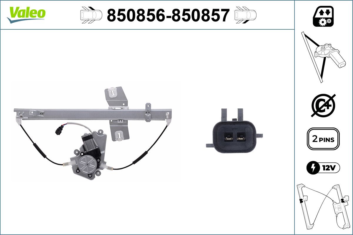 Mecanism actionare geam VALEO 850857
