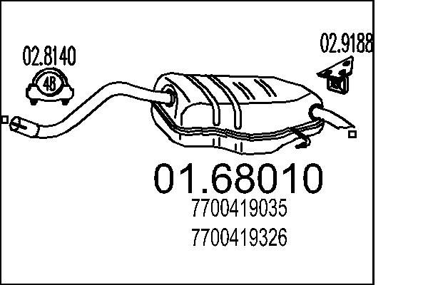 Tłumik końcowy MTS 01.68010