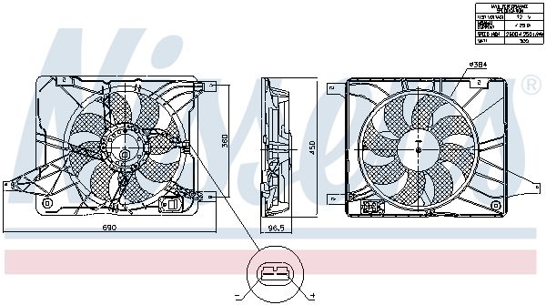 Ventilateur, refroidissement du moteur