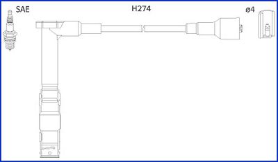Set cablaj aprindere HUCO 134775