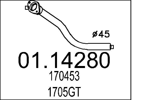 Rura wydechowa MTS 01.14280