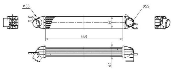 Intercooler, compresor MTR 13054445