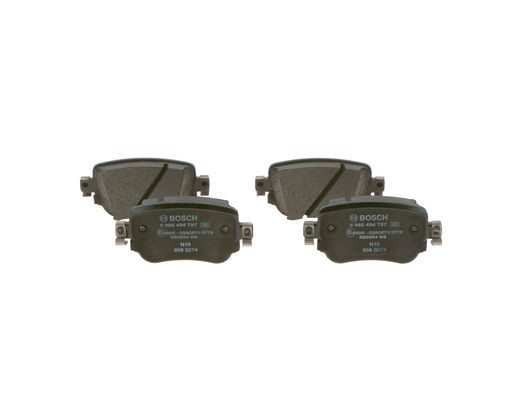 Zestaw klocków hamulcowych, hamulce tarczowe BOSCH 0 986 494 797