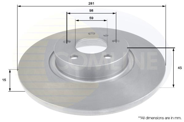Tarcza hamulcowa COMLINE ADC1807
