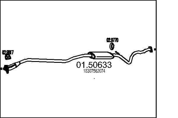 Střední tlumič výfuku MTS 01.50633