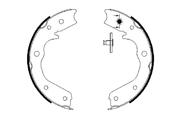 Zestaw szczęk hamulcowych, hamulec postojowy BOSCH 0 986 487 671