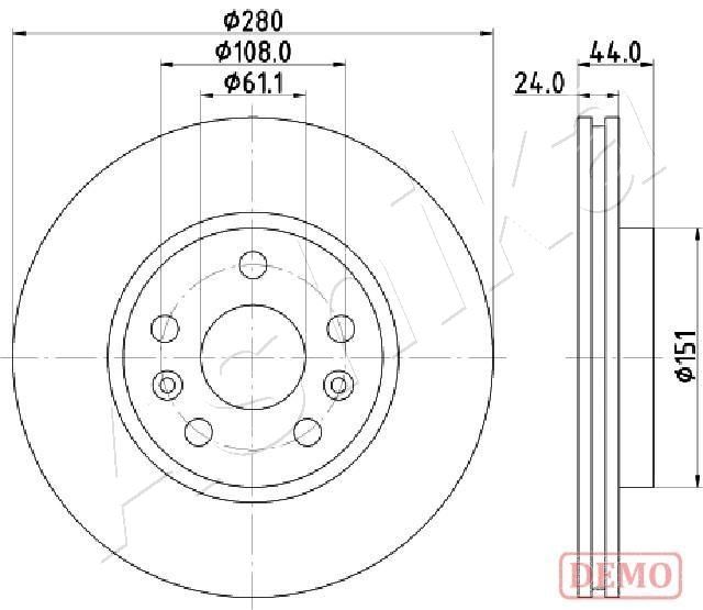 Tarcza hamulcowa ASHIKA 60-00-0716C