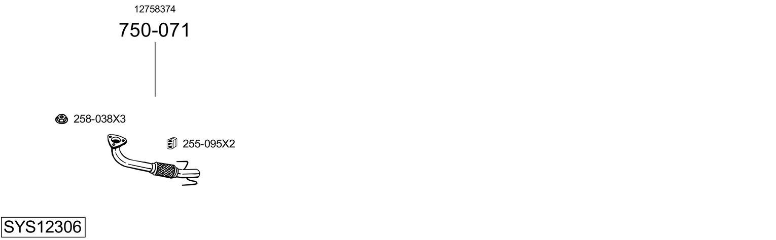 Układ wydechowy BOSAL SYS12306