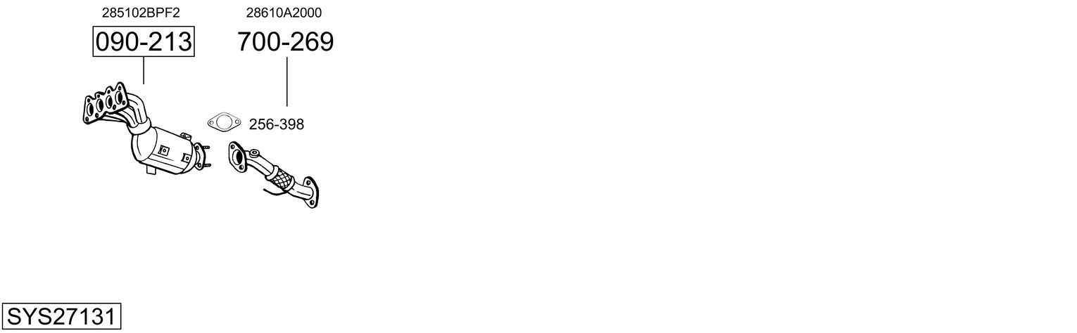 Układ wydechowy BOSAL SYS27131