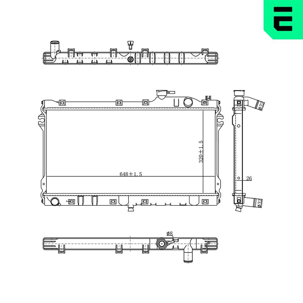 Radiator, racire motor ERA 673445