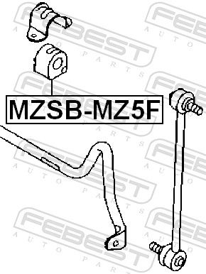 Levně Držák, Příčný stabilizátor FEBEST MZSB-MZ5F
