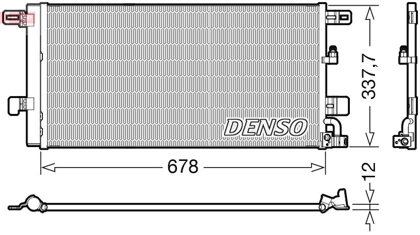 Kondenzátor, klimatizace DENSO DCN02001