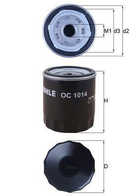 Olejový filtr MAHLE OC 1014