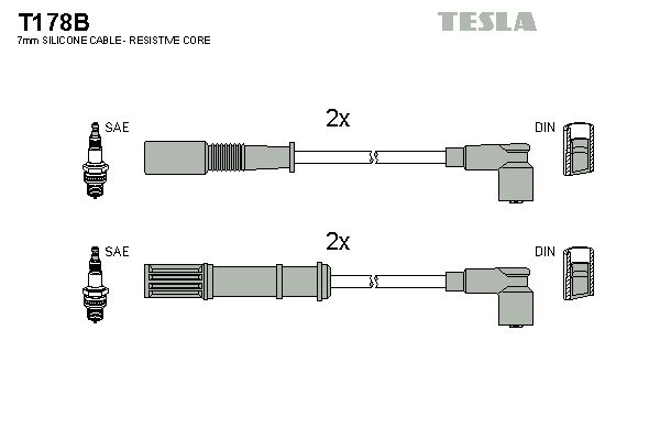Sada kabelů pro zapalování TESLA T178B
