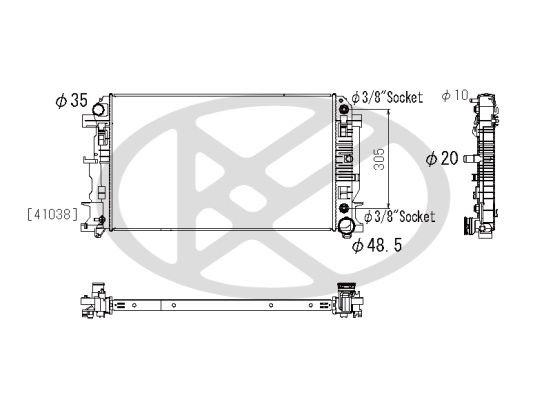 Radiator, racire motor KOYORAD PL412613