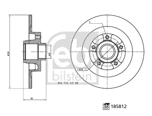 Tarcza hamulcowa FEBI BILSTEIN 185812
