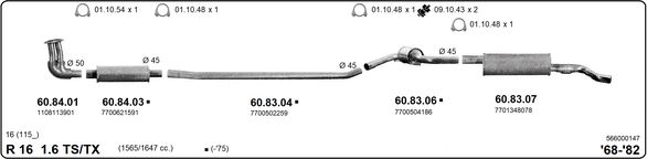 Układ wydechowy IMASAF 566000147