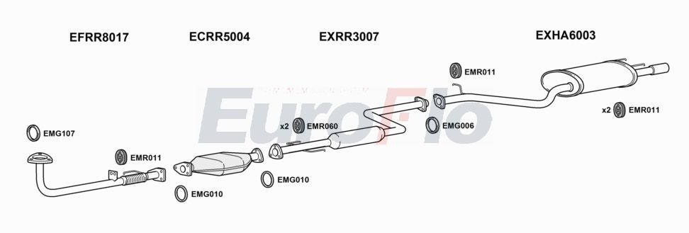 Układ wydechowy EUROFLO RR618182001A00