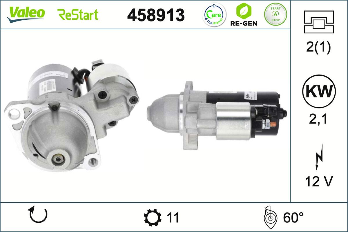 starter VALEO RE-GEN REMANUFACTURED STOP&START 458913