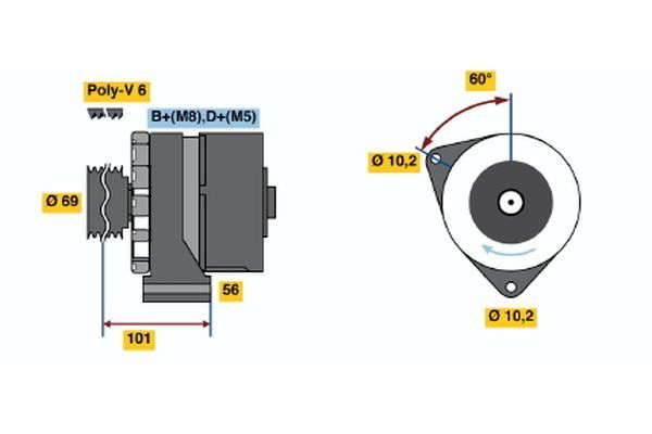 Alternator BOSCH 0 120 469 894