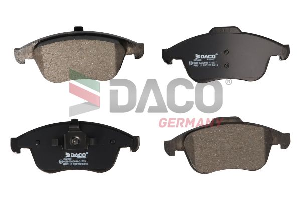 Zestaw klocków hamulcowych, hamulce tarczowe DACO GERMANY 323019