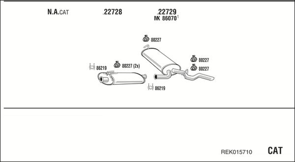 Układ wydechowy WALKER REK015710
