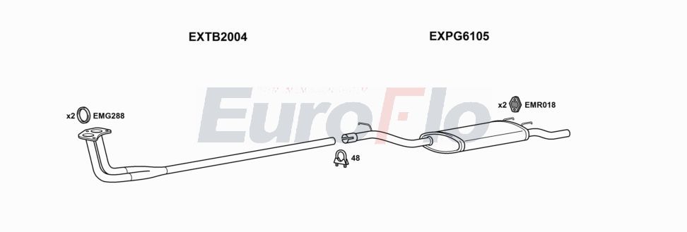 Układ wydechowy EUROFLO TBSAM111001
