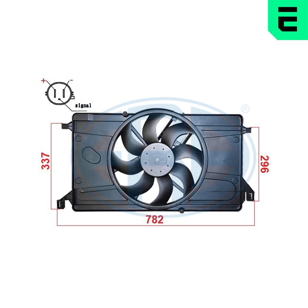 Ventilator, radiator ERA 352140