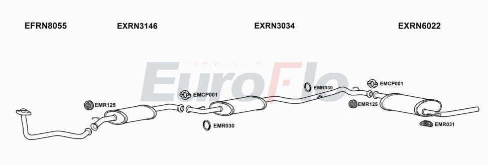 Układ wydechowy EUROFLO RNTRA19D7001A00