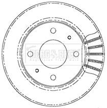 Tarcza hamulcowa BORG & BECK BBD5007