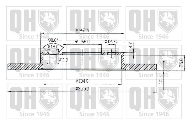 Tarcza hamulcowa QUINTON HAZELL BDC4401