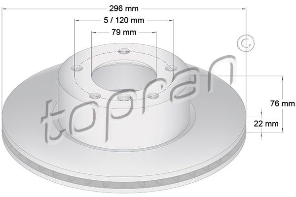 Tarcza hamulcowa TOPRAN 500 570