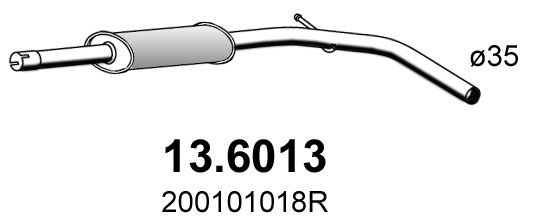 Tłumik środkowy ASSO 13.6013