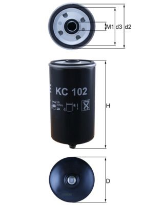 Palivový filtr MAHLE KC 102
