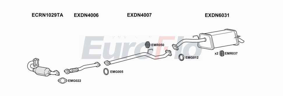 Układ wydechowy EUROFLO DNMIC15D1001A00